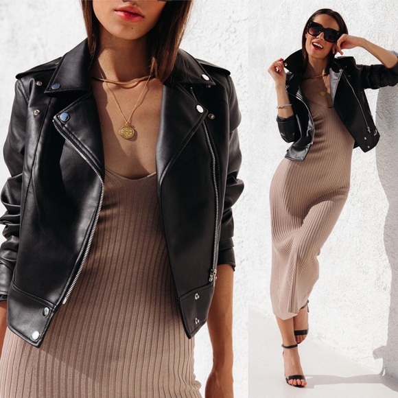 Vici Jackets & Blazers - Vici Faux Leather Jacket Sz M